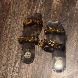 Vince Camuto Tortoiseshell and Black Women's Sandals